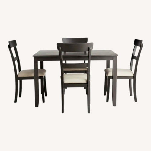 Used Anderson 5-Piece Wooden Dining Set, Grey for sale on AptDeco
