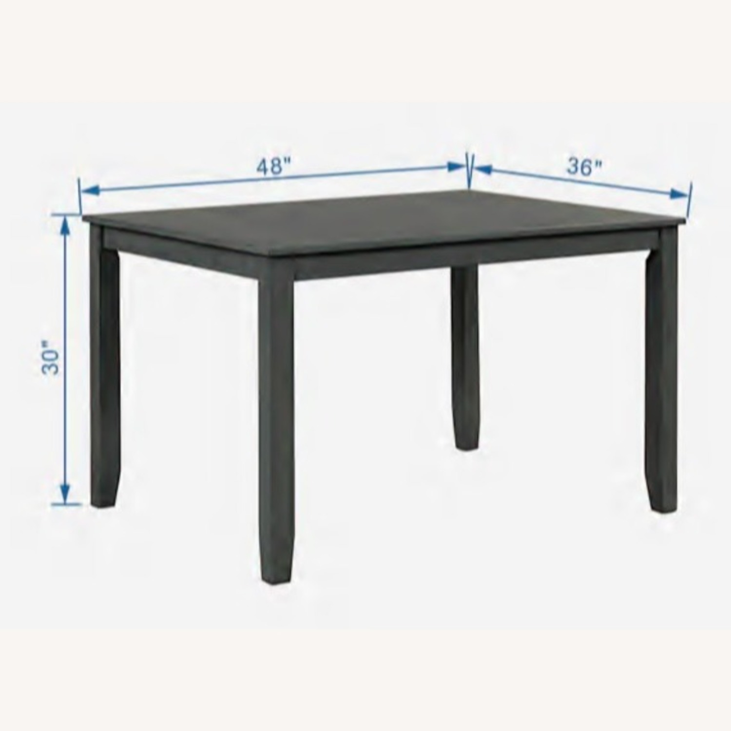Anderson 5-Piece Wooden Dining Set, Grey - image-3