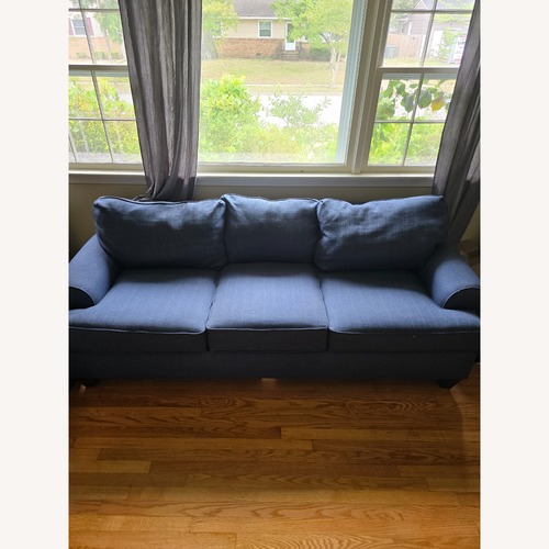 Used American Signature Furniture Blue Sleeper Sofa for sale on AptDeco