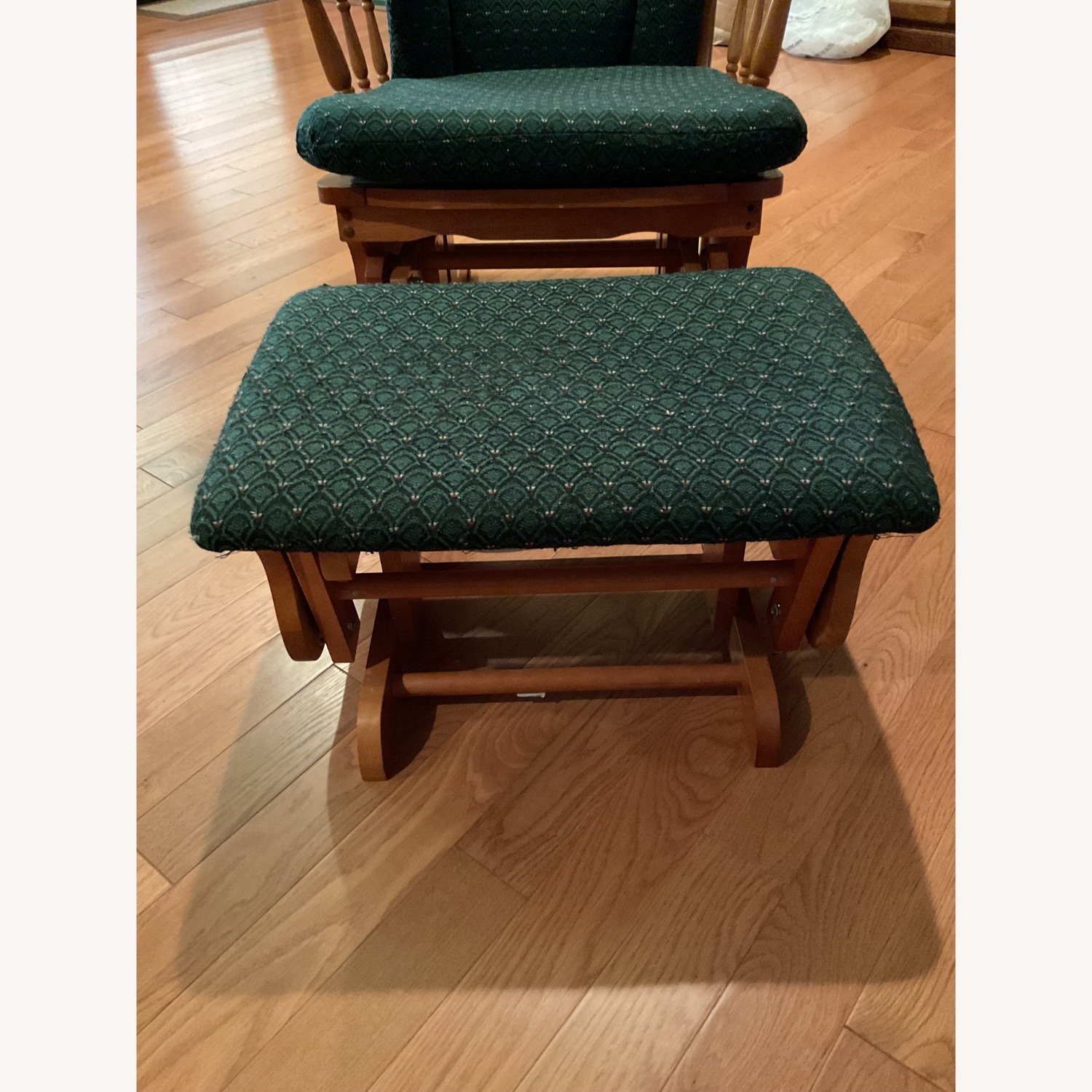 Wooden Gliding Rocker with Matching Ottoman - image-5