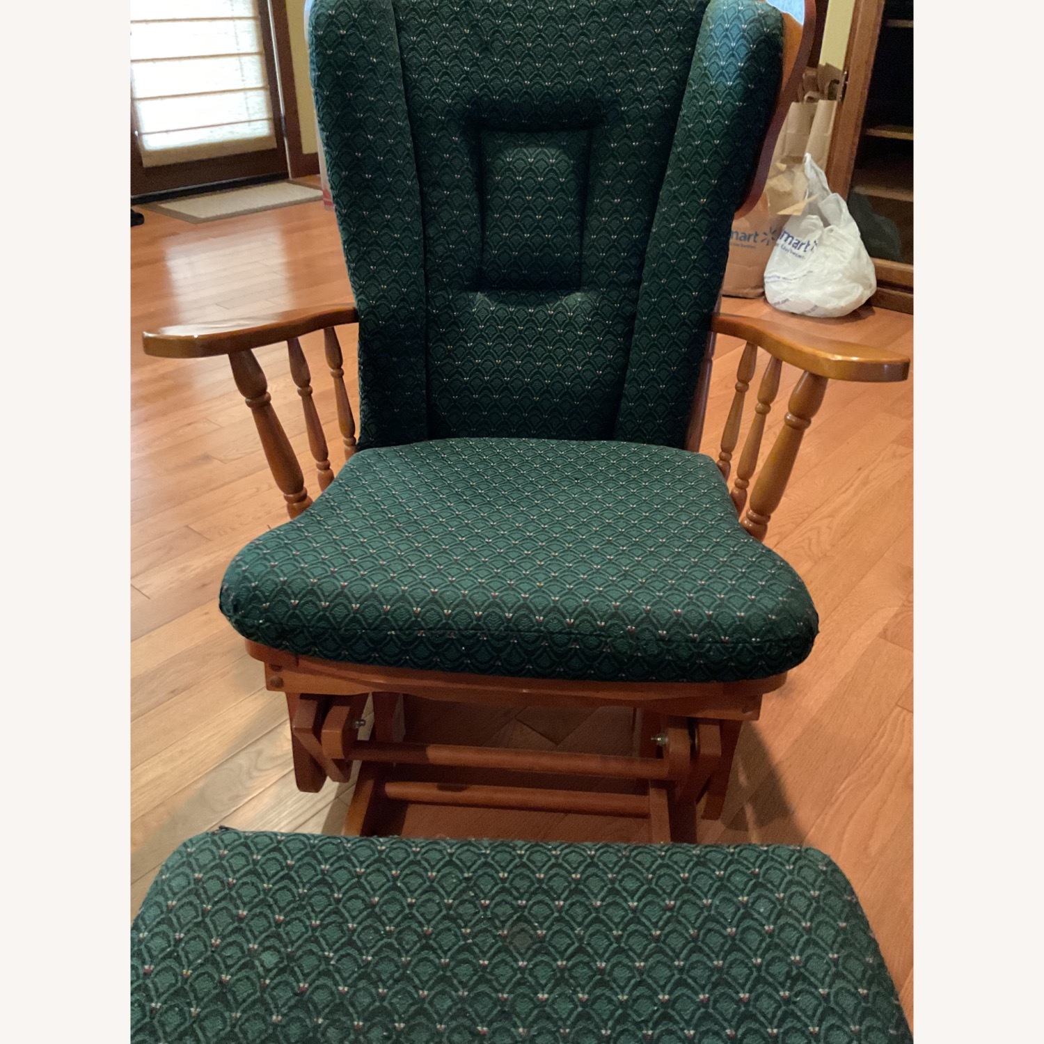 Wooden Gliding Rocker with Matching Ottoman - image-4