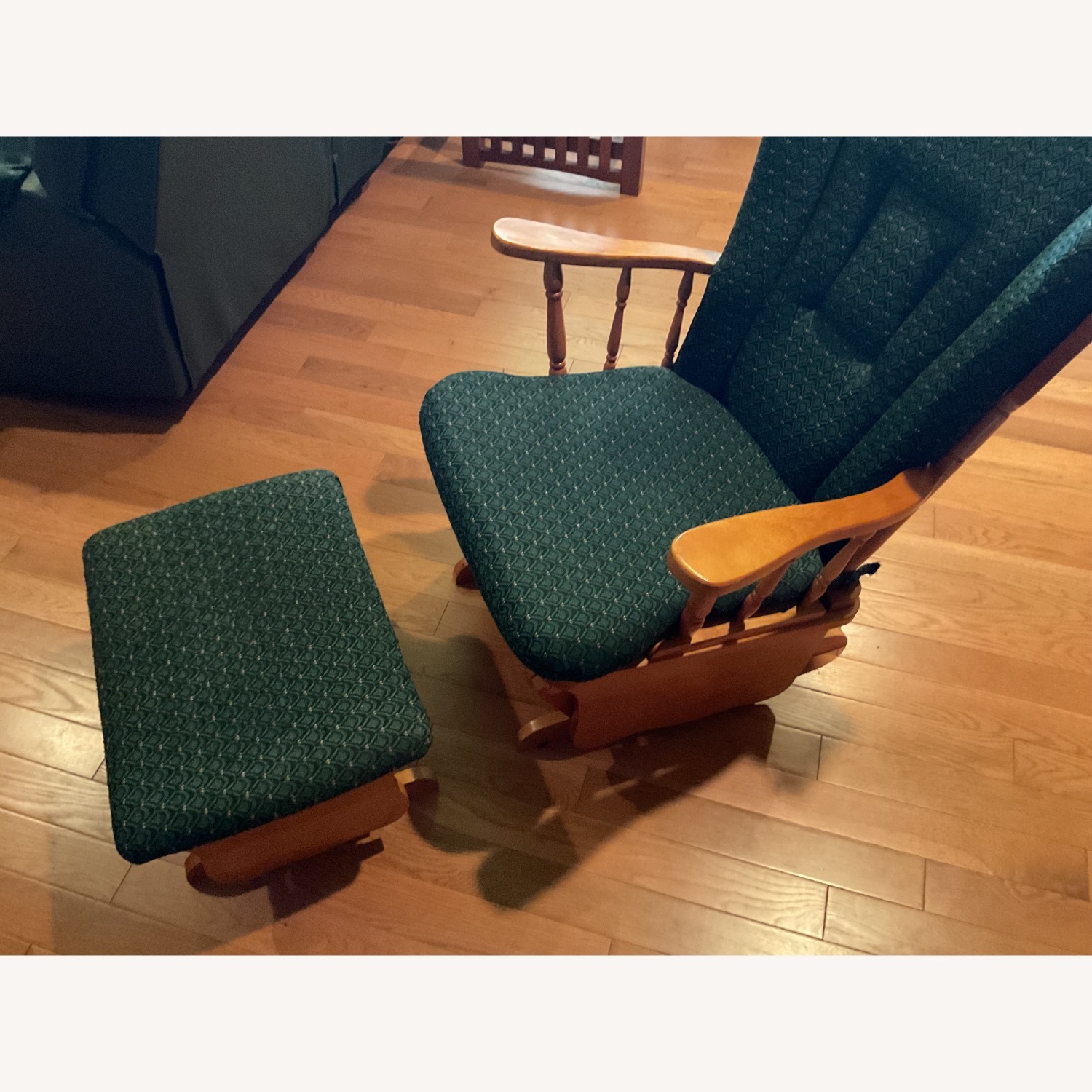 Wooden Gliding Rocker with Matching Ottoman - image-2