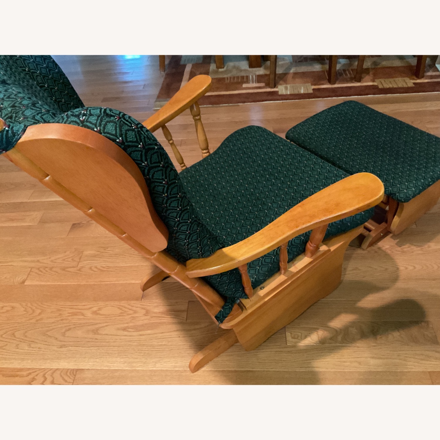 Wooden Gliding Rocker with Matching Ottoman - image-6