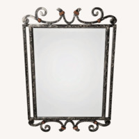 Vintage Wrought Iron Statement Mirror 