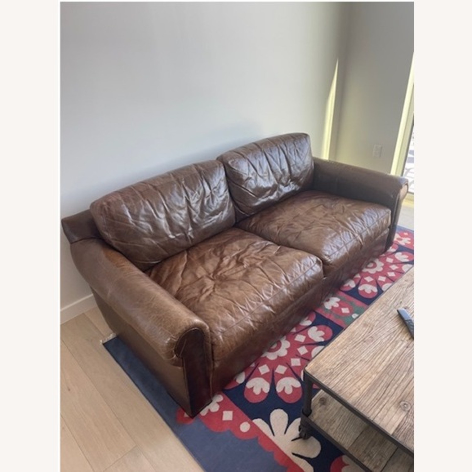 Restoration Hardware Lancaster Leather Sofa - image-1