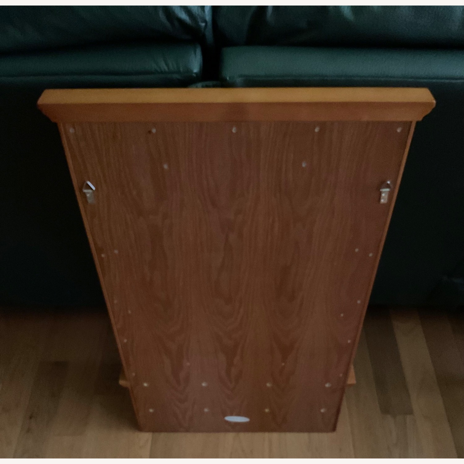 Vintage Light Brown Oak Wall Mirror with Drawers - image-3