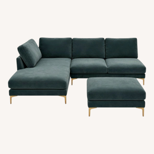 Used Castlery Green 3+ Piece Sectional for sale on AptDeco