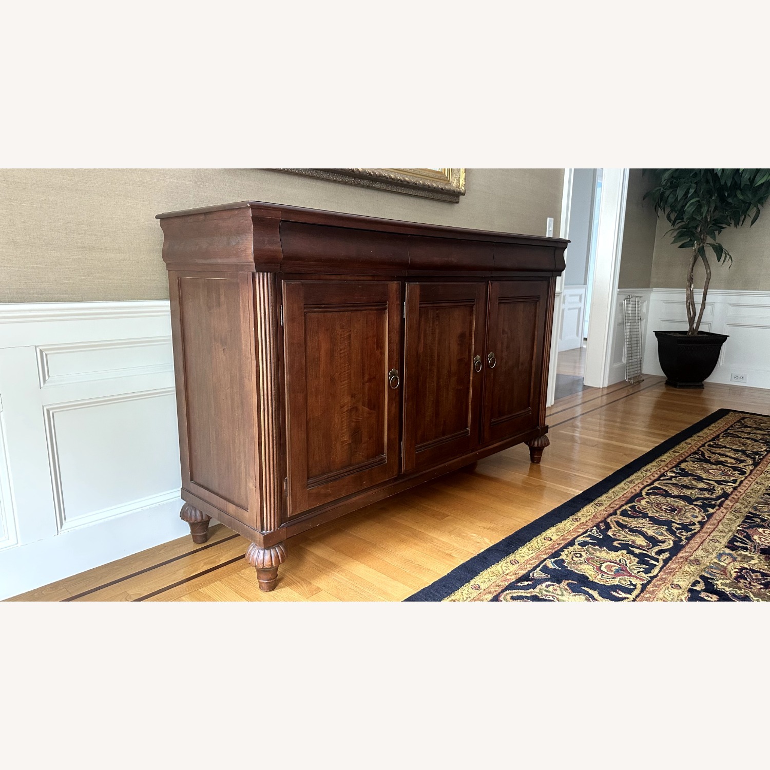 Ethan Allen Dark Solid Wood Side Board - image-2