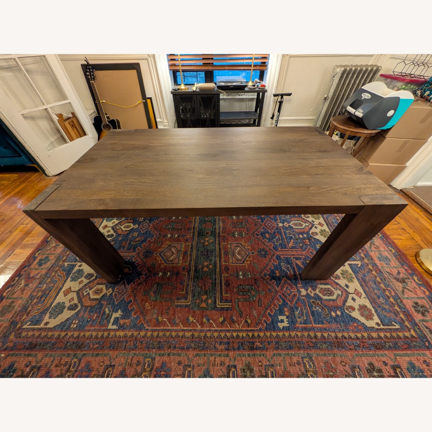 CB2 Blox 63" Rectangular Brown Wood Dining Table - image-2