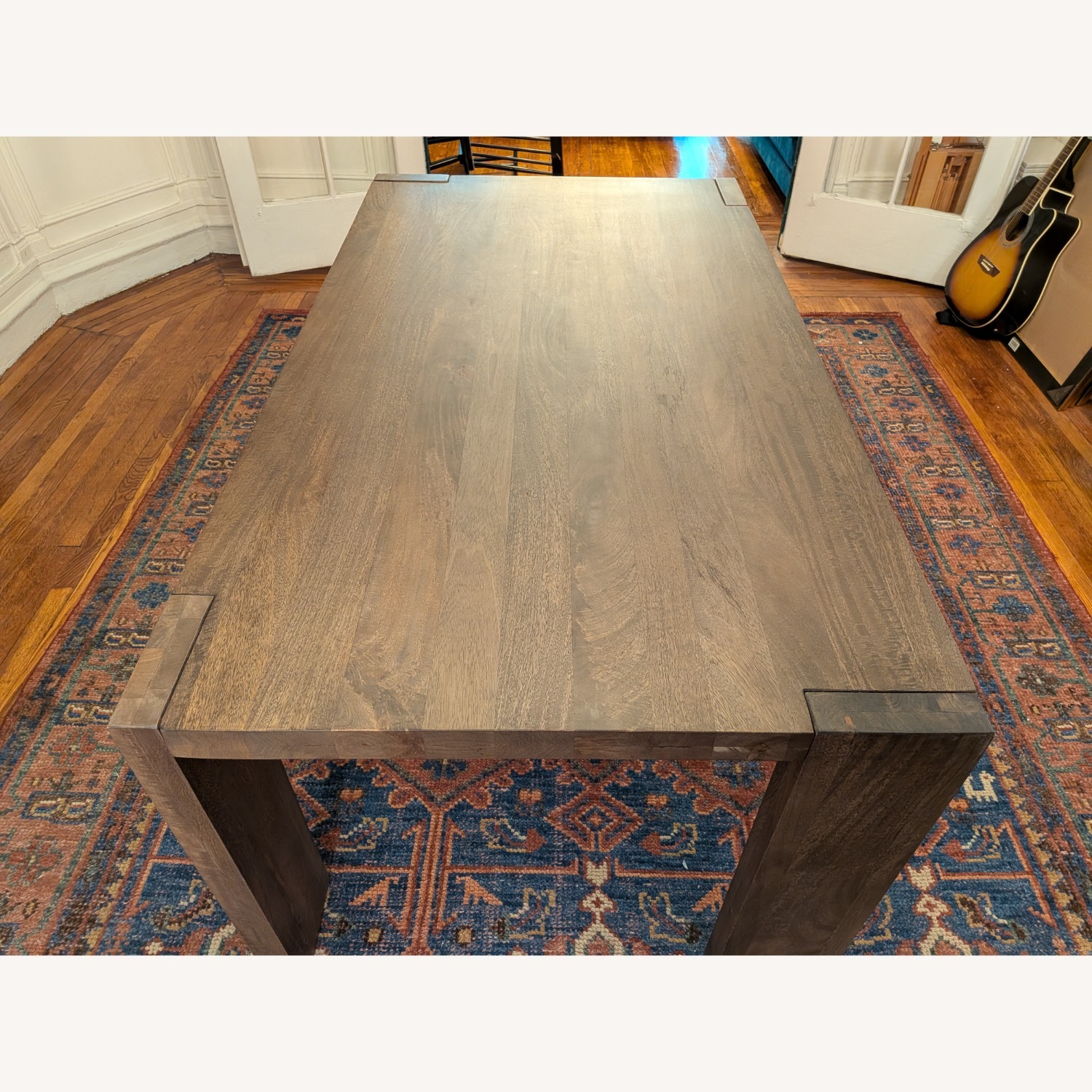 CB2 Blox 63" Rectangular Brown Wood Dining Table - image-1