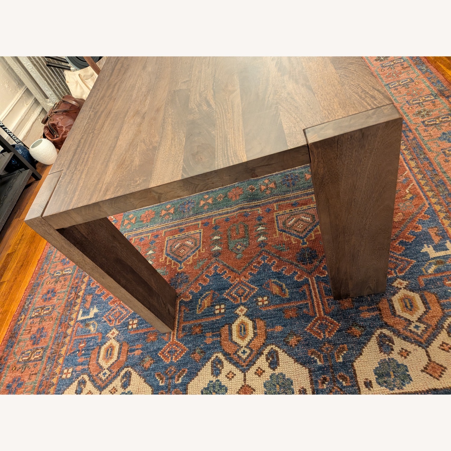 CB2 Blox 63" Rectangular Brown Wood Dining Table - image-3