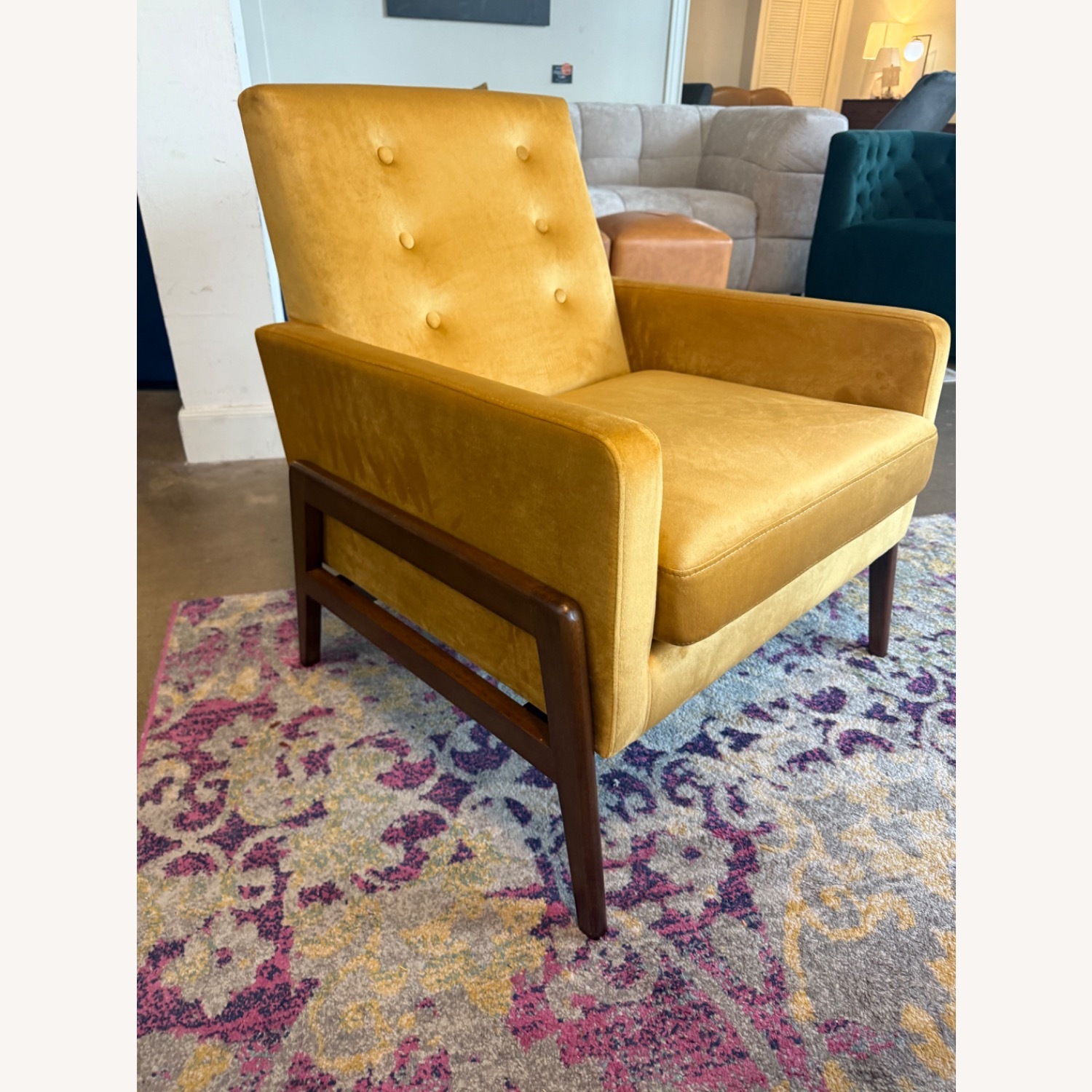 Stella Gold Velvet Accent Chair - image-2