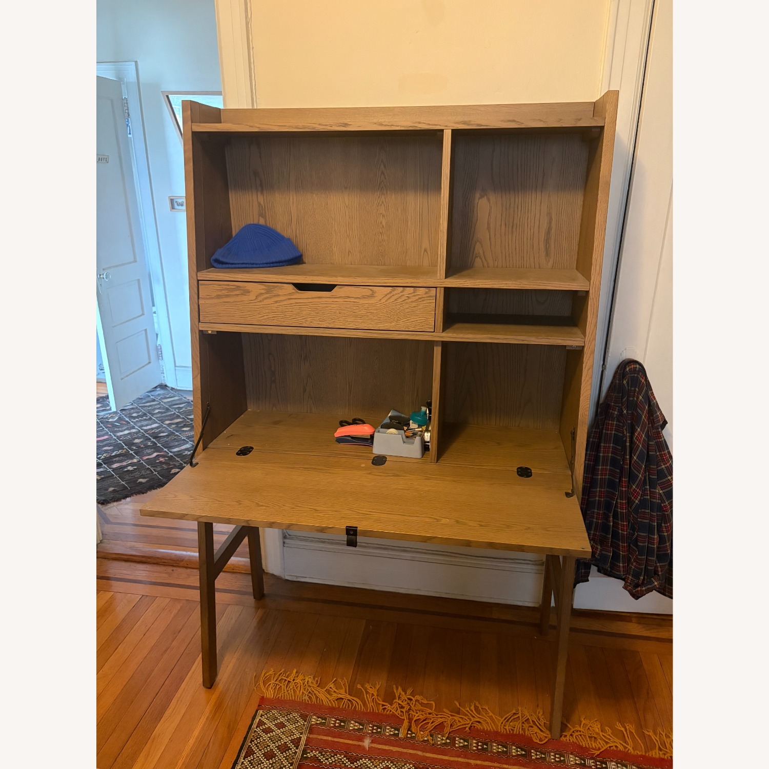 Crate & Barrel Clarke Light Brown Standing Architect Desk - image-2