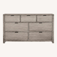 Macy's Tribeca Light Gray Wood Dresser