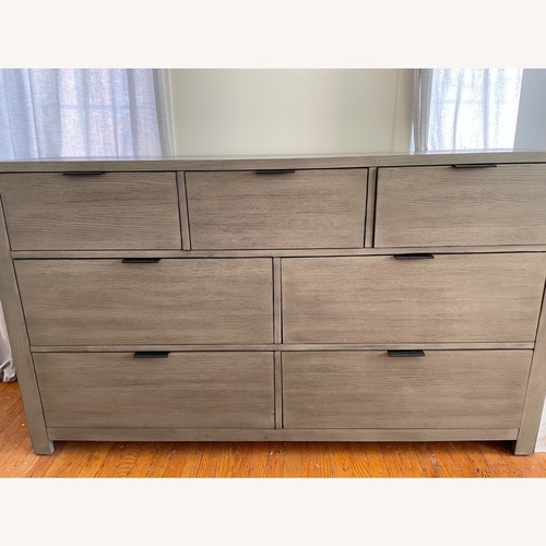 Used Macy's Tribeca Light Gray Wood Dresser for sale on AptDeco