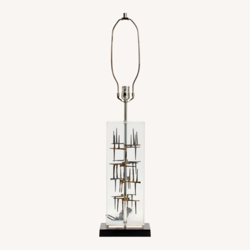Used 1967 Brutalist Laurel Nails & Lucite Table Lamp for sale on AptDeco