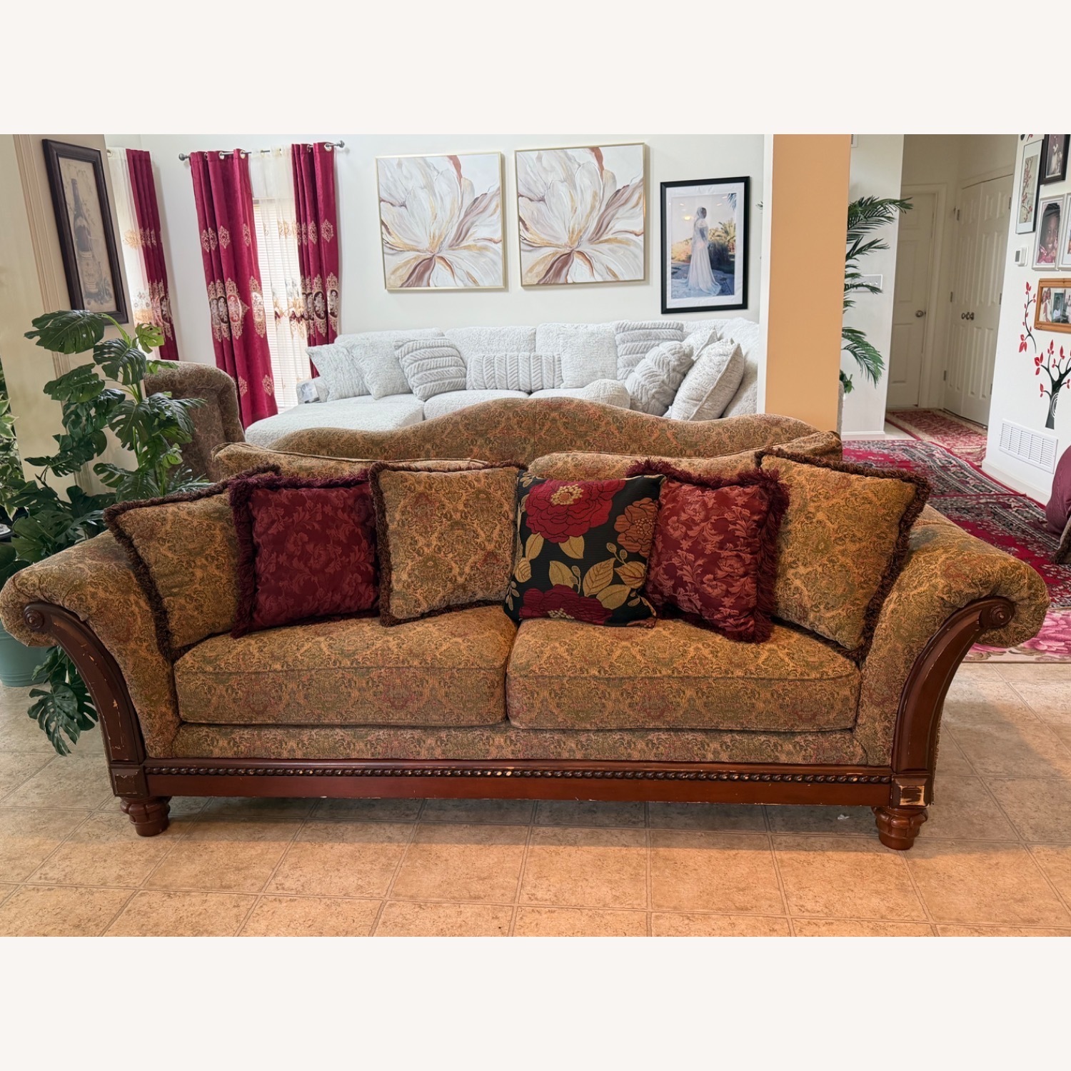 Fabric 2 Piece Sofa - image-1