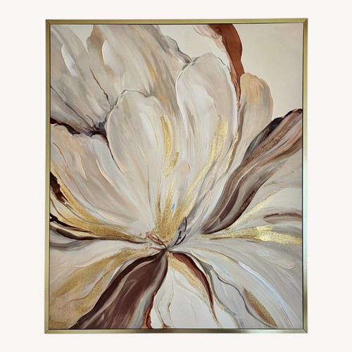 Used Gold and White Painting  for sale on AptDeco