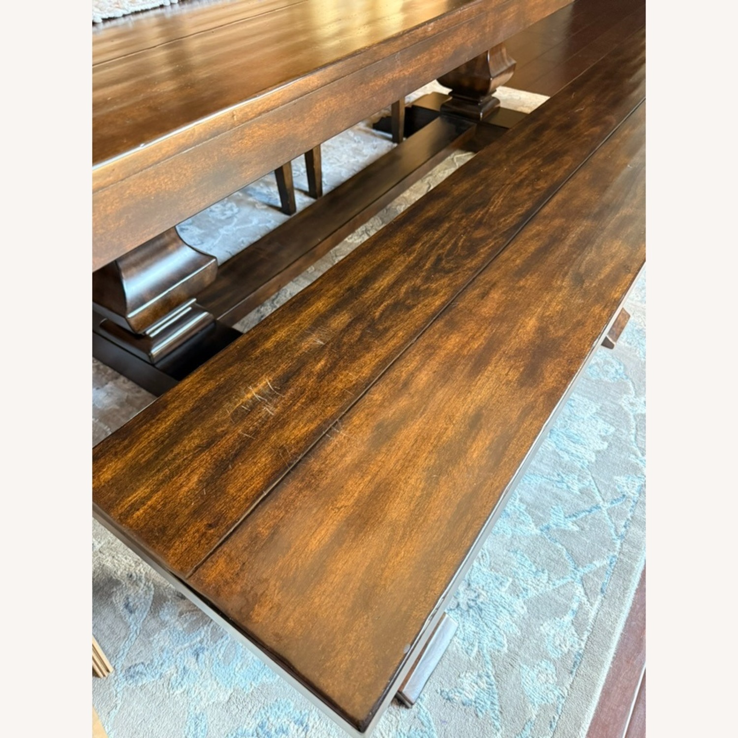 Pottery Barn Banks Table & Bench Banks Dinning Room Set  - image-7