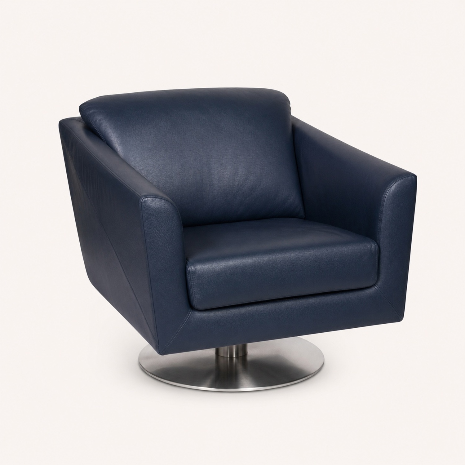 Lazzoni Ada 360 Blue Leather Armchair - image-5