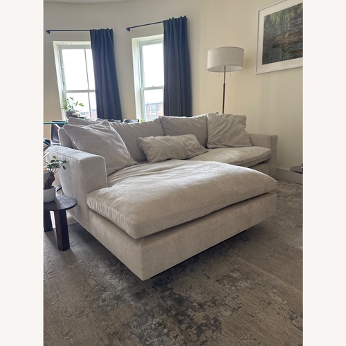 Used West Elm Harmony Natural Fabric 2 Piece Sectional for sale on AptDeco