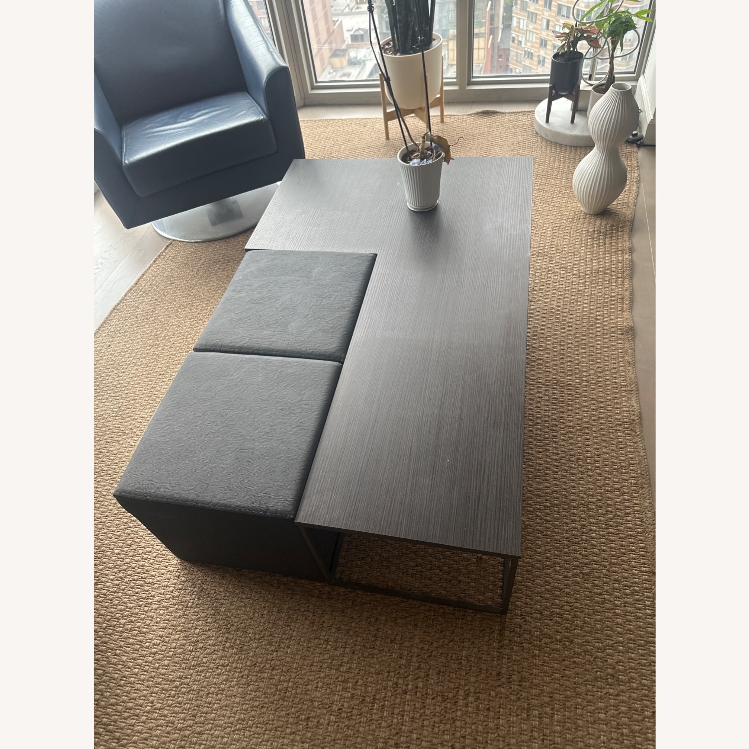 Lazzoni Dark Gray Wood Coffee Table - image-2