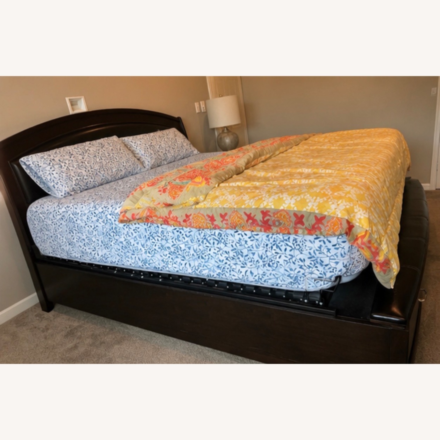 Raymour & Flanigan Dark Brown King Bed - image-4