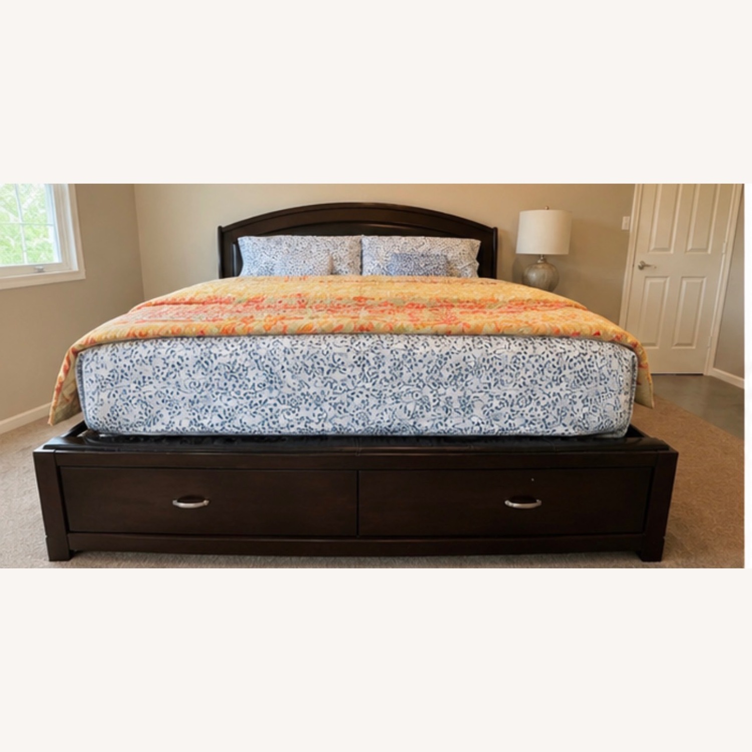 Raymour & Flanigan Dark Brown King Bed - image-2