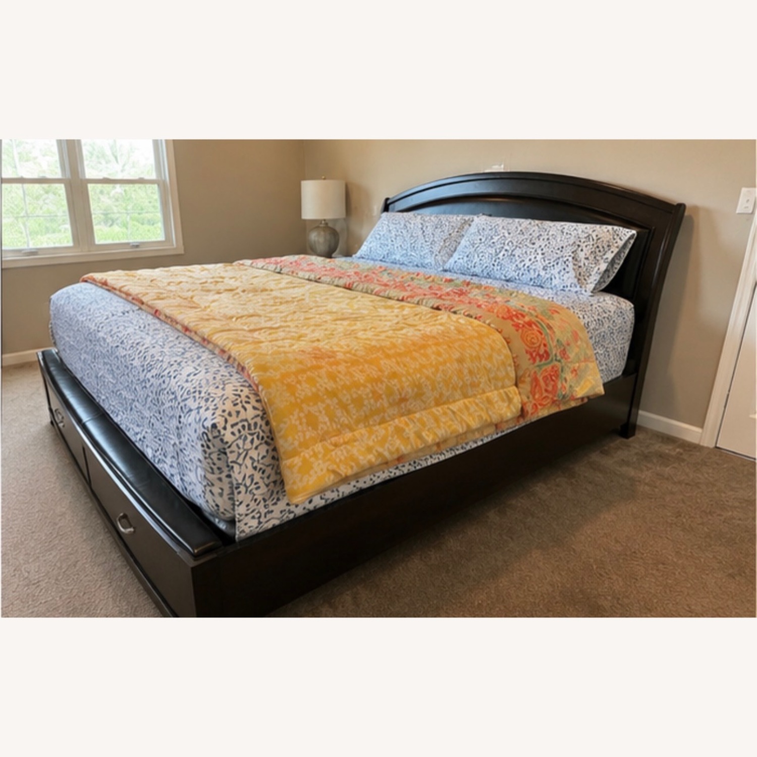 Raymour & Flanigan Dark Brown King Bed - image-3
