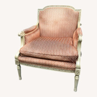 Baker Furniture Louis Herringbone Fabric Armchair