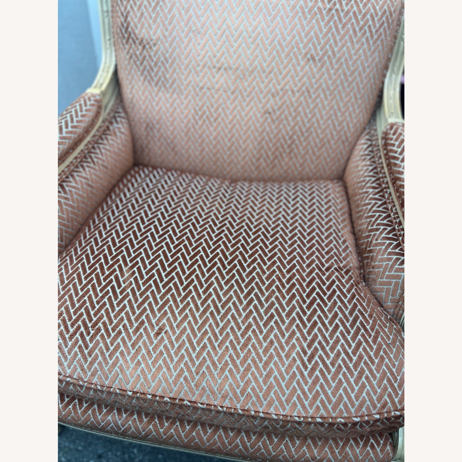 Baker Furniture Louis Herringbone Fabric Armchair - image-2