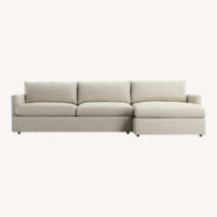 Crate & Barrel Natural Fabric 2 Piece Sectional