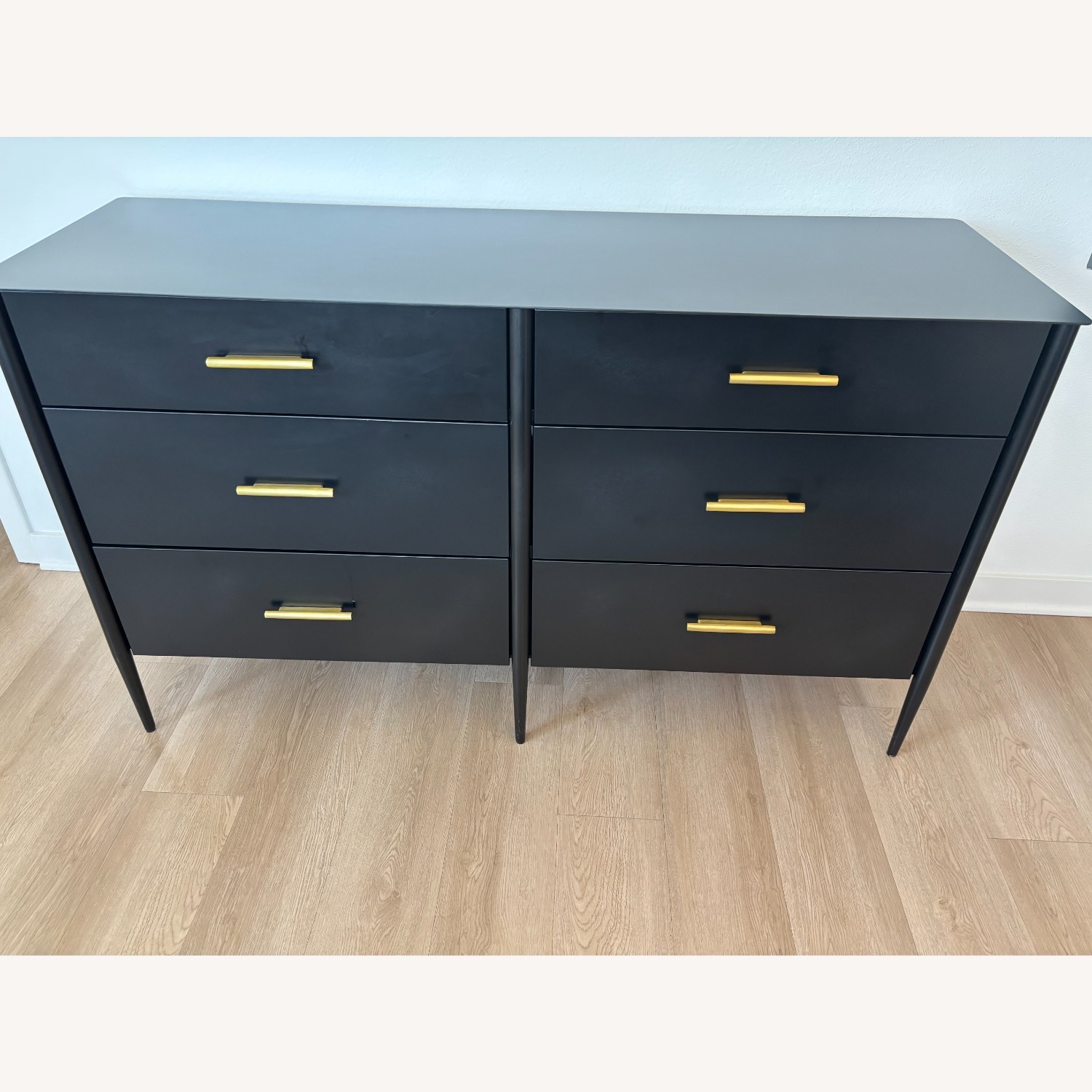 West Elm Black Metalwork 6 Drawer Dresser - image-2