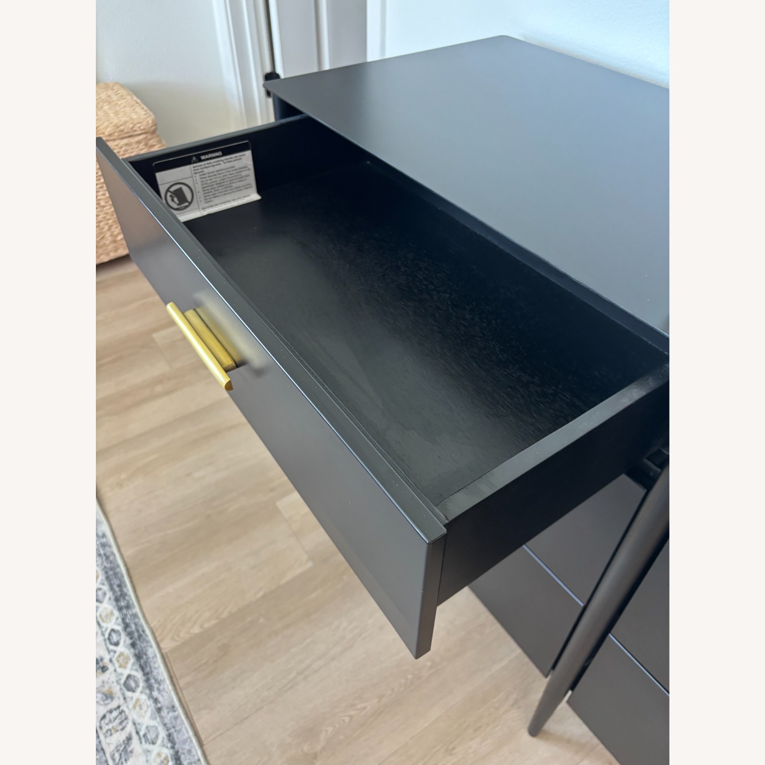 West Elm Black Metalwork 6 Drawer Dresser - image-7