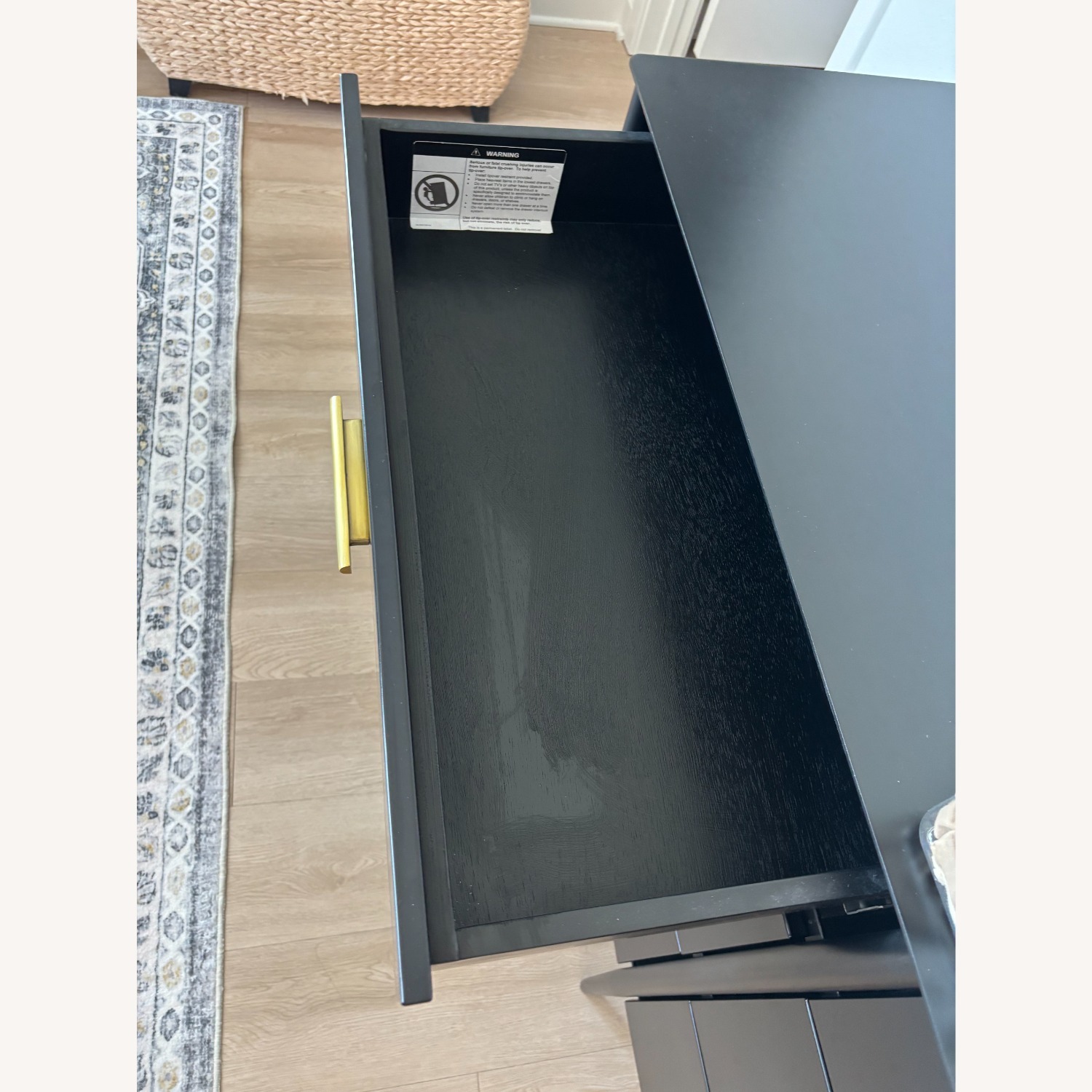 West Elm Black Metalwork 6 Drawer Dresser - image-6