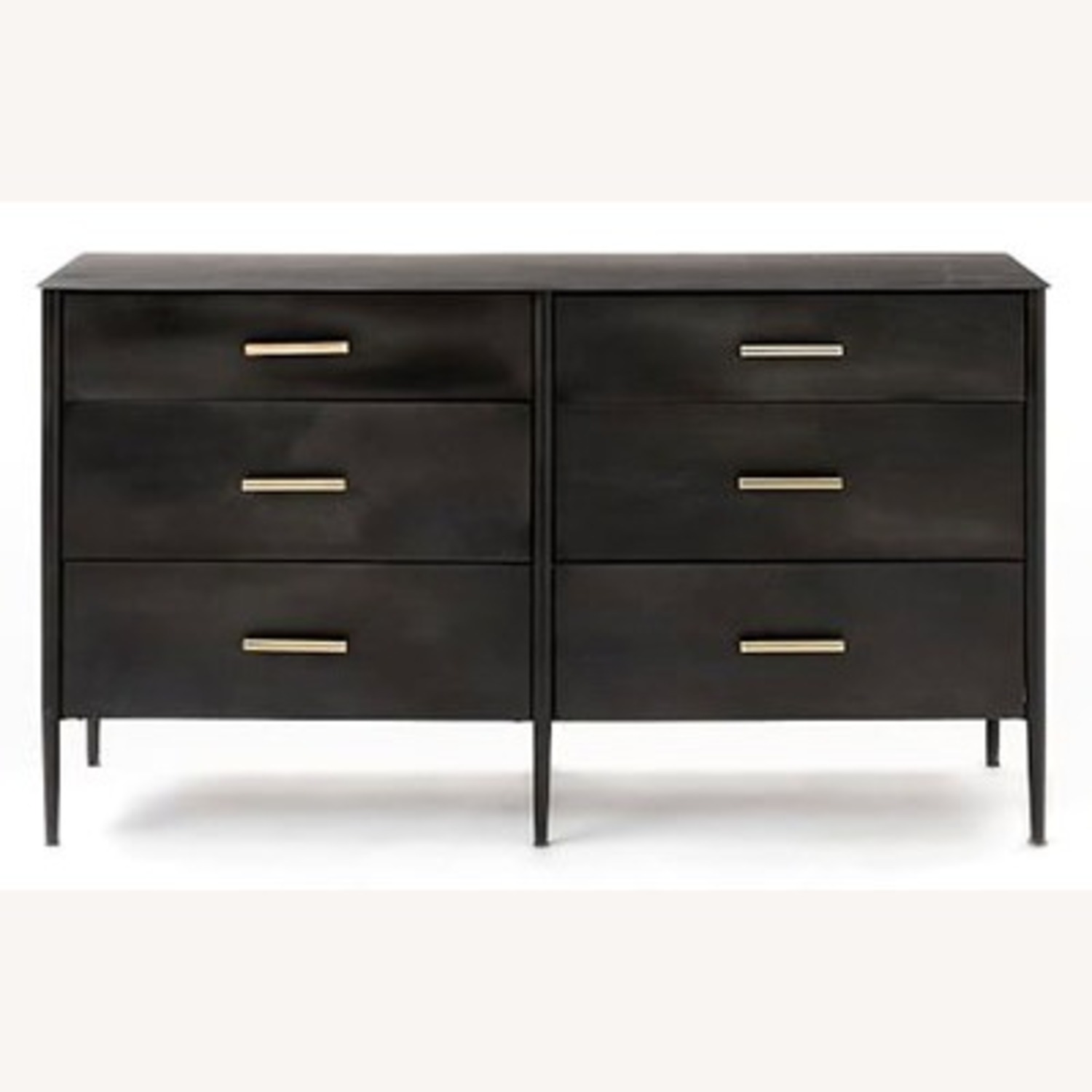 West Elm Black Metalwork 6 Drawer Dresser - image-1