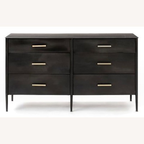 Used West Elm Black Metalwork 6 Drawer Dresser for sale on AptDeco