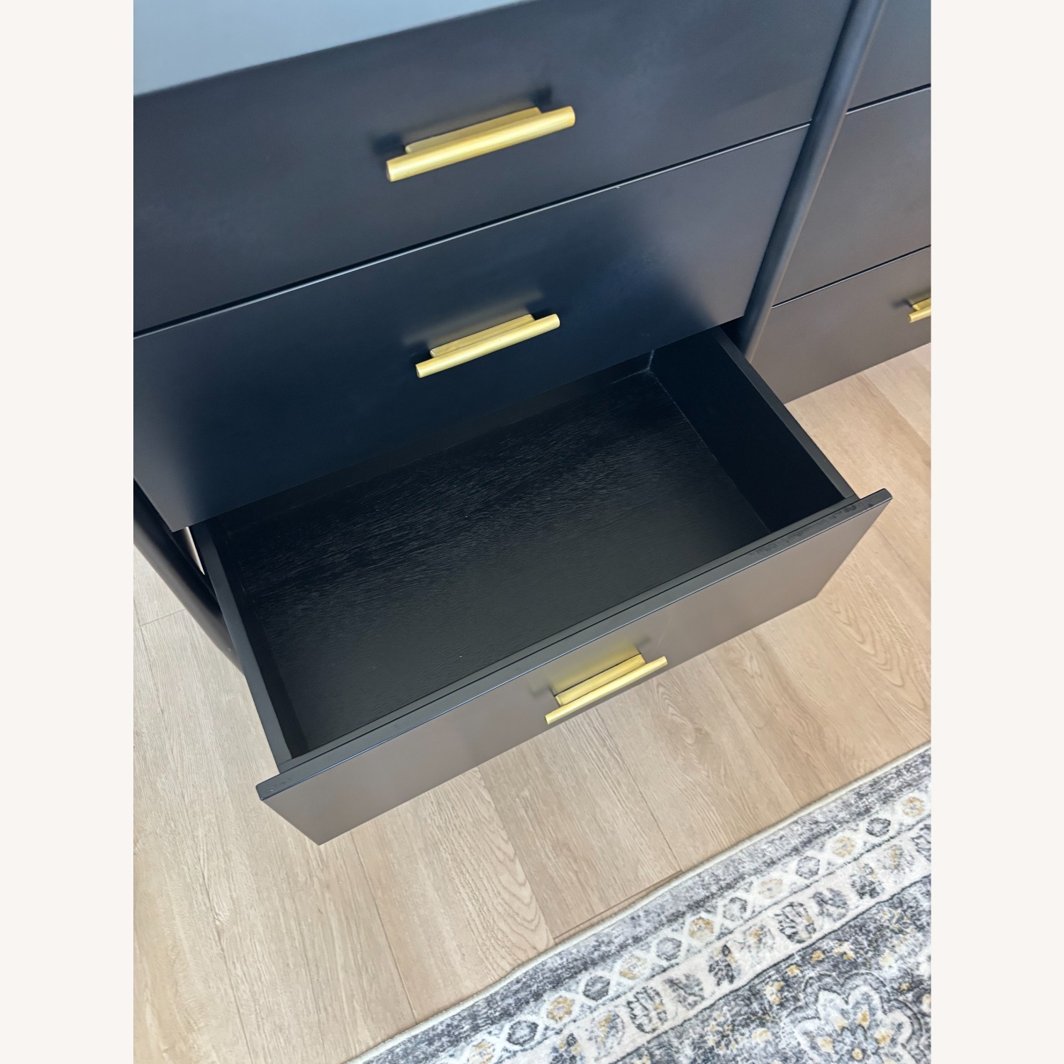 West Elm Black Metalwork 6 Drawer Dresser - image-5