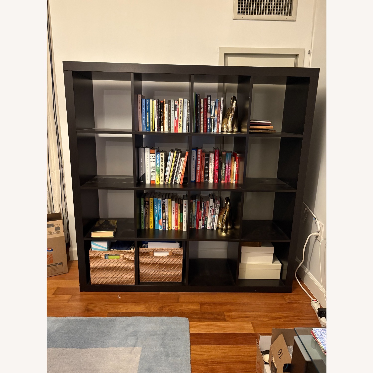 IKEA Kallax Dark Brown Wood Bookshelf - image-2