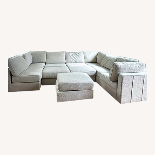 Used LoveSac White Boucle 3+ Piece Sectional for sale on AptDeco