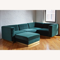 Green Velvet 3+ Piece Sectional