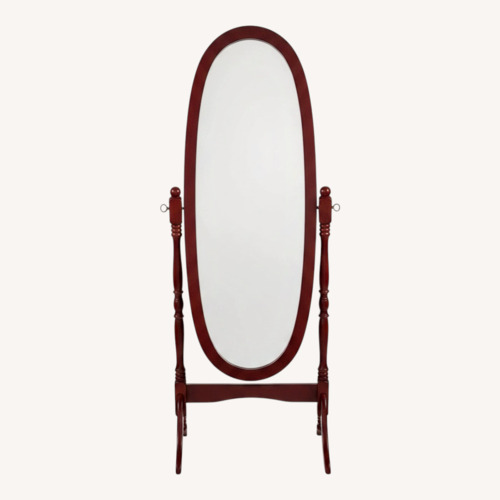 Used Queen Anna-style Cheval Oak Floor Mirror for sale on AptDeco