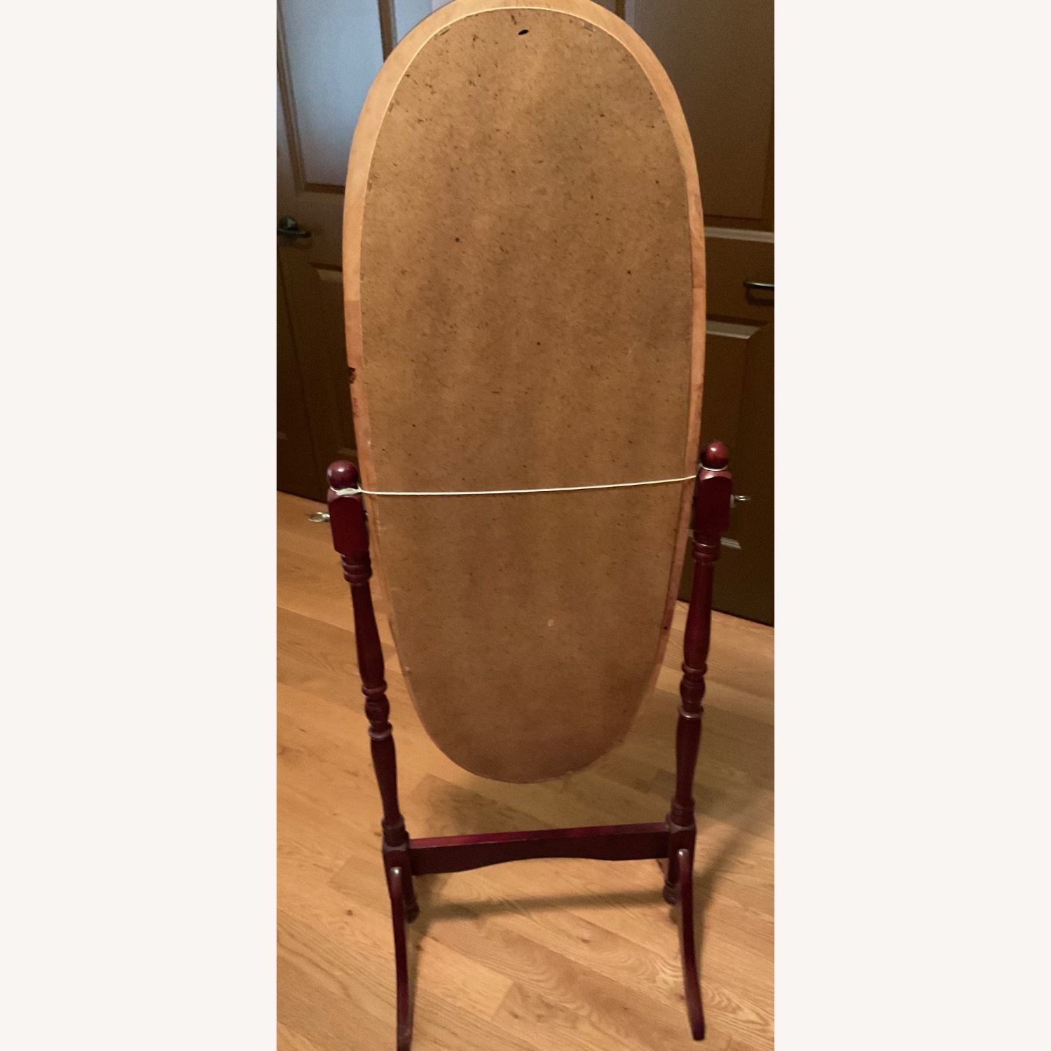 Queen Anna-style Cheval Oak Floor Mirror - image-3