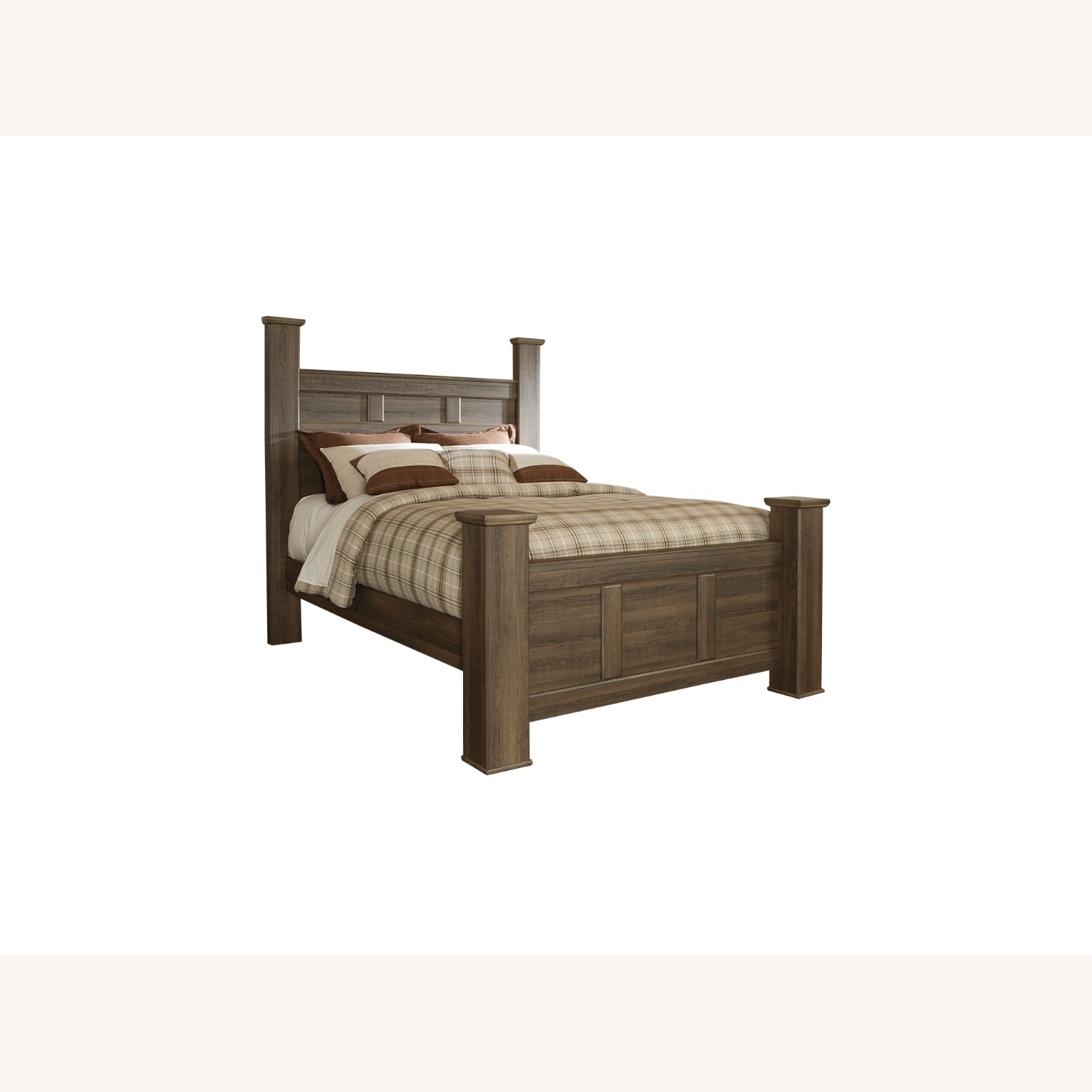 Ashley Furniture Juraro Dark Brown Queen Poster Bed - image-7