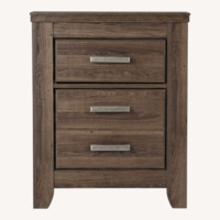Ashley Furniture Juararo Dark Brown Wood Nightstand