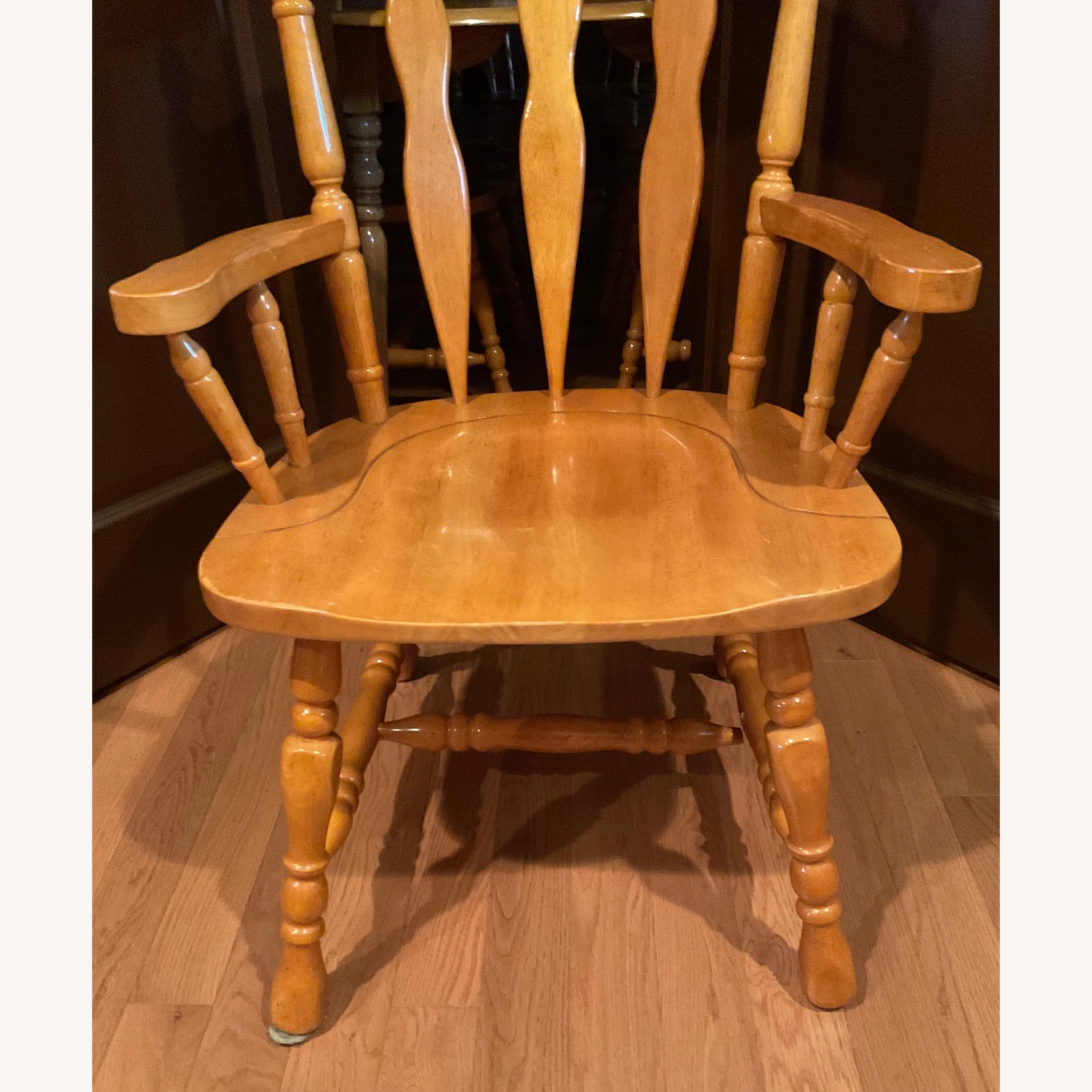 Handcrafted Oak Dining Table W 6 Chairs - image-5