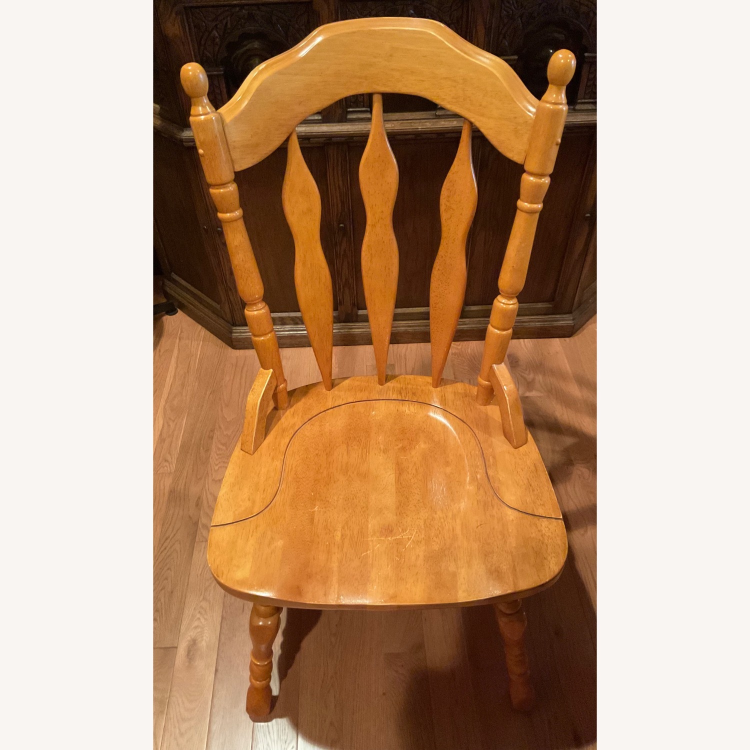Handcrafted Oak Dining Table W 6 Chairs - image-3