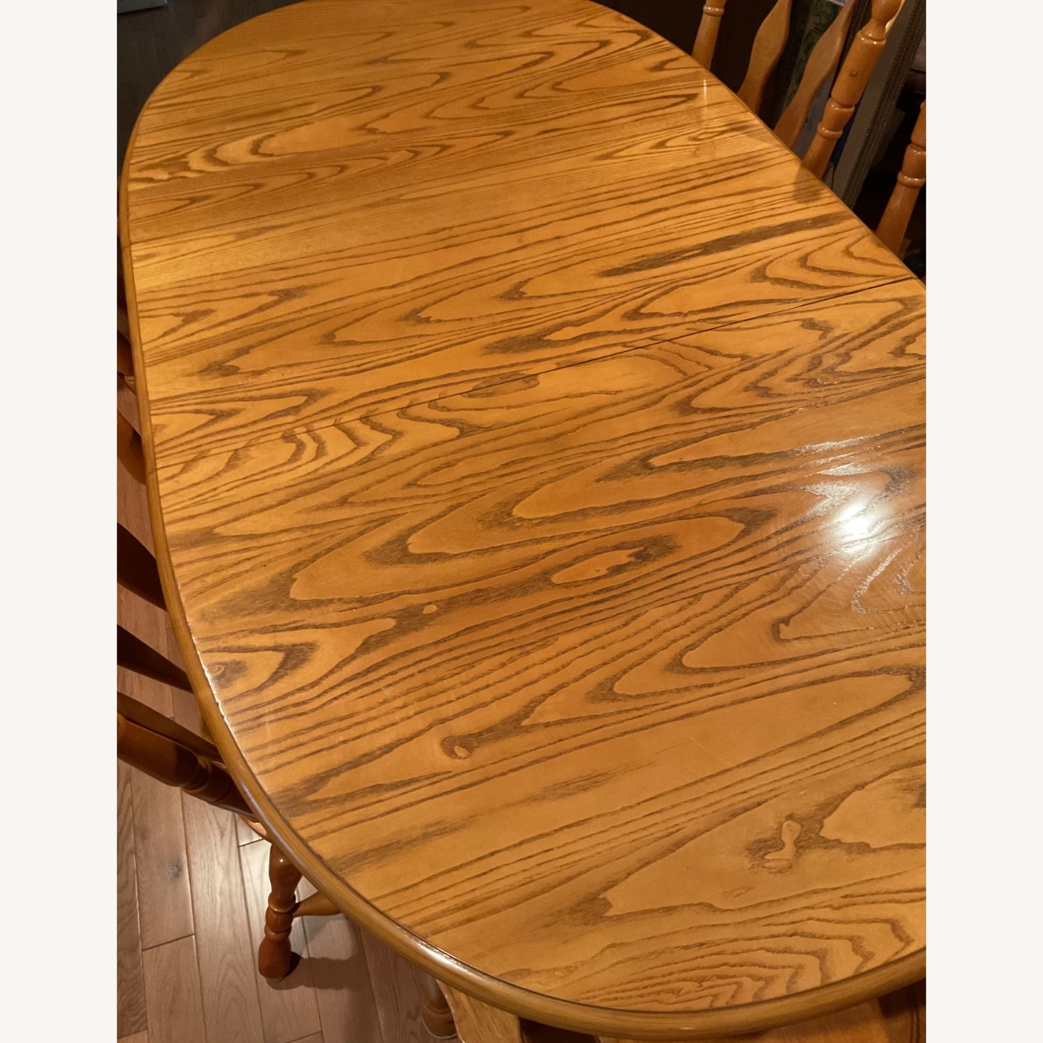 Handcrafted Oak Dining Table W 6 Chairs - image-2