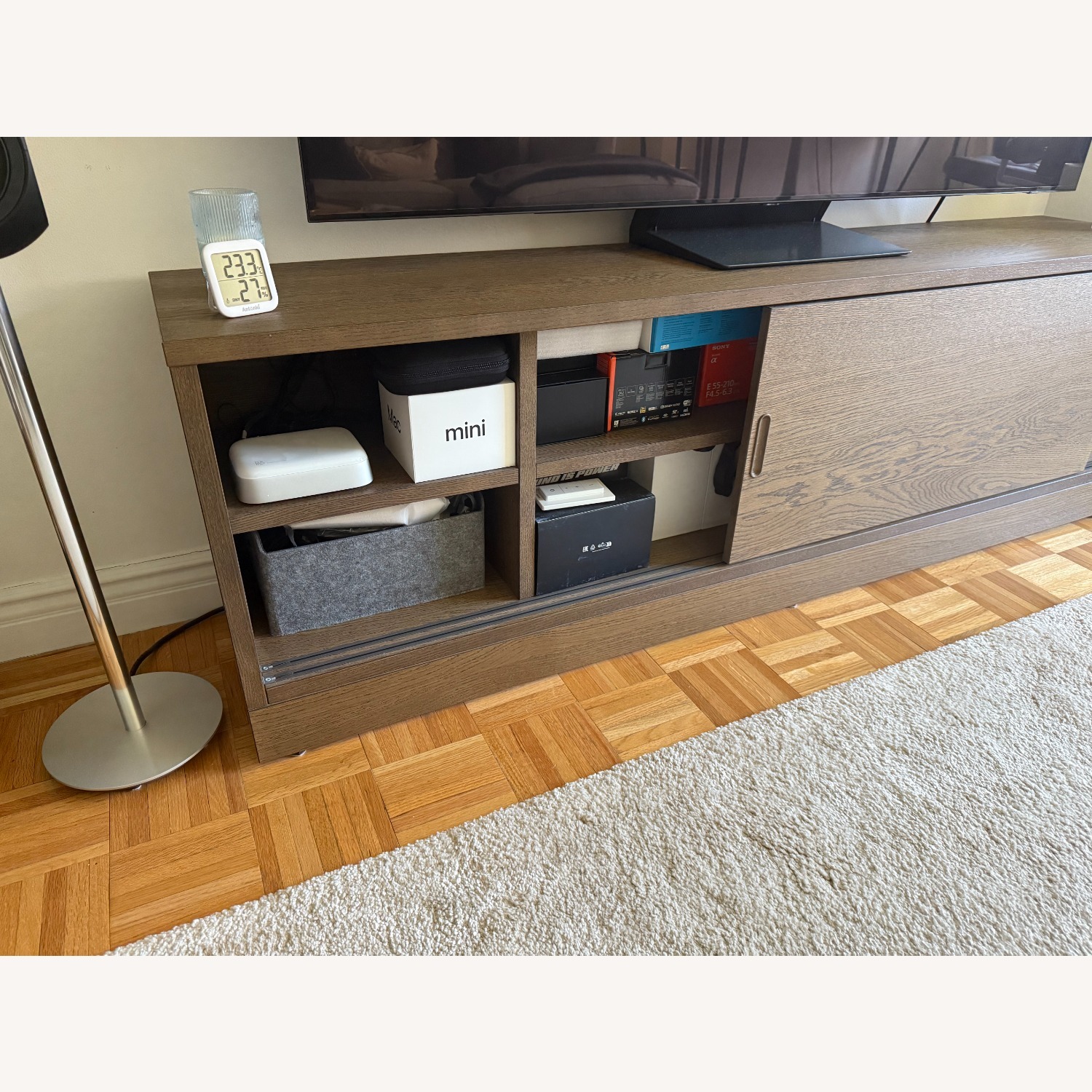 IKEA TONSTAD Dark Brown Wood Media Storage - image-2