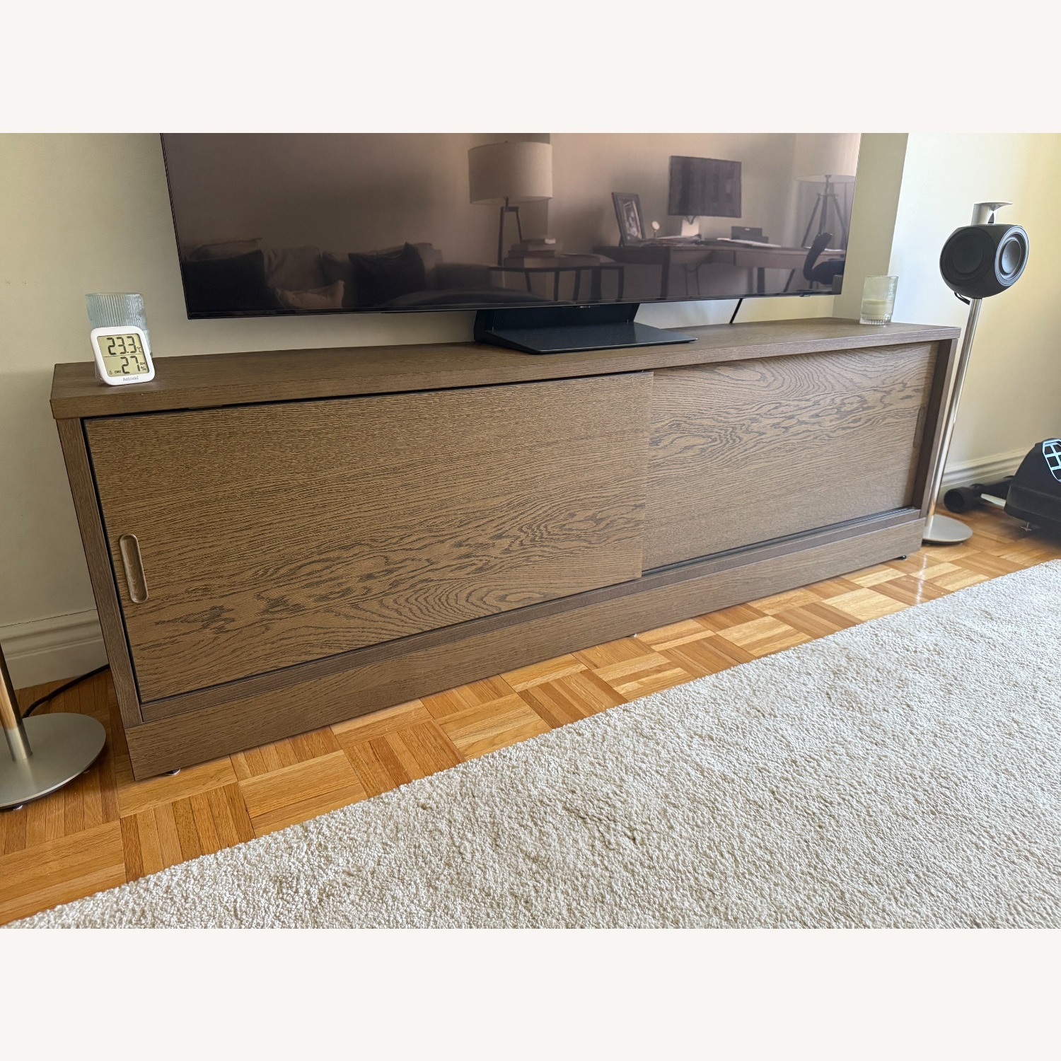 IKEA TONSTAD Dark Brown Wood Media Storage - image-3